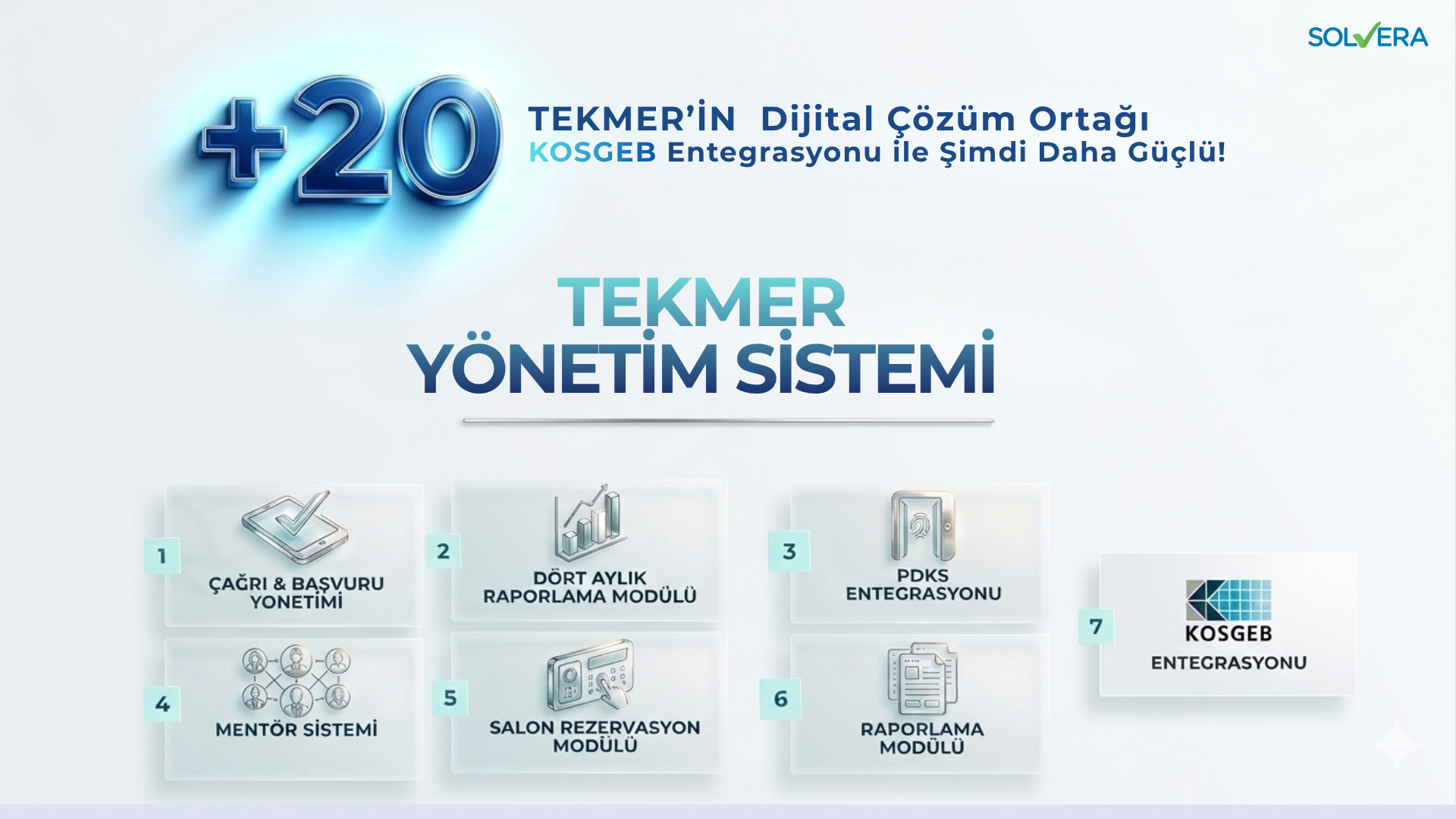 +20 TEKMER’in Dijital Çözüm Ortağı Solvera Tekmer Yönetim Sistemi: KOSGEB Entegrasyonu ile Şimdi Daha Güçlü!